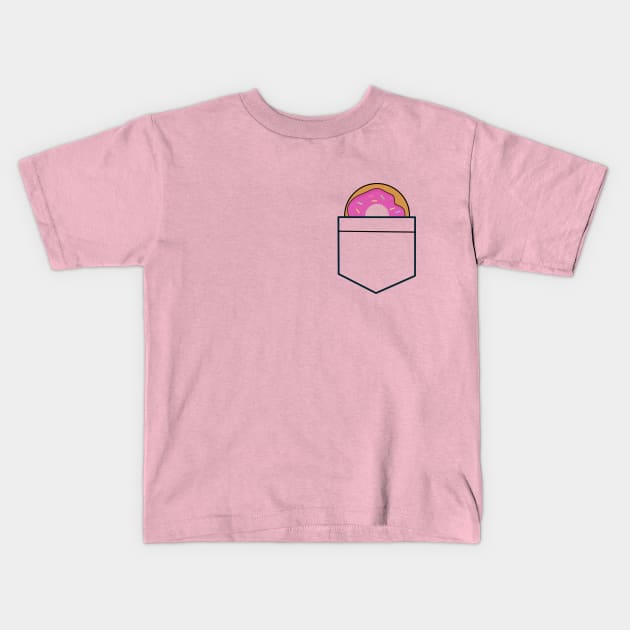 Donut In A Pocket T-Shirt Design Kids T-Shirt by happinessinatee